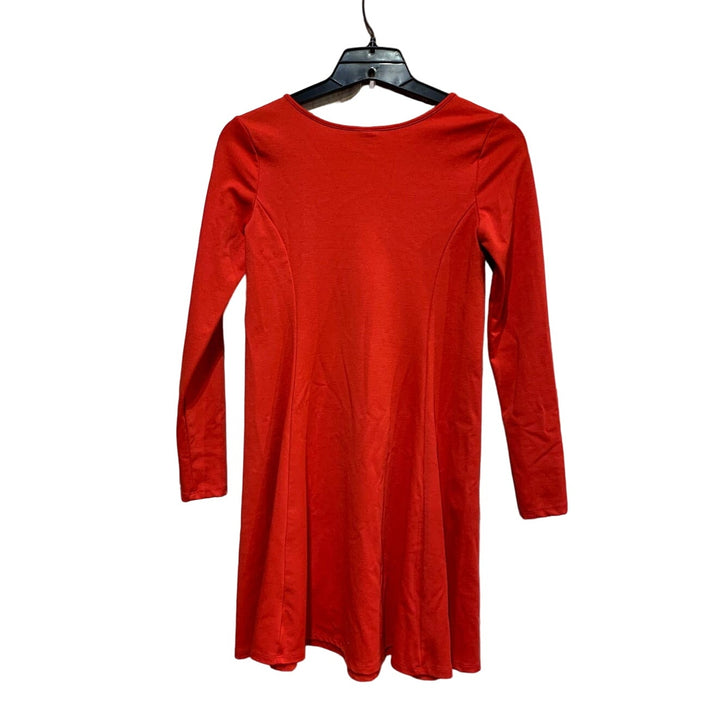 Old Navy XS Long Sleeve Polyester Blend VNeck Fit &amp; Flare Knee Length Dress