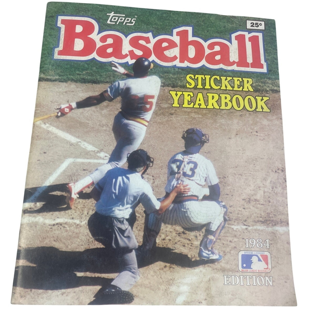 6 Vintage 1984 Edition Topps Chewing Gum Baseball Collectible Sticker Books