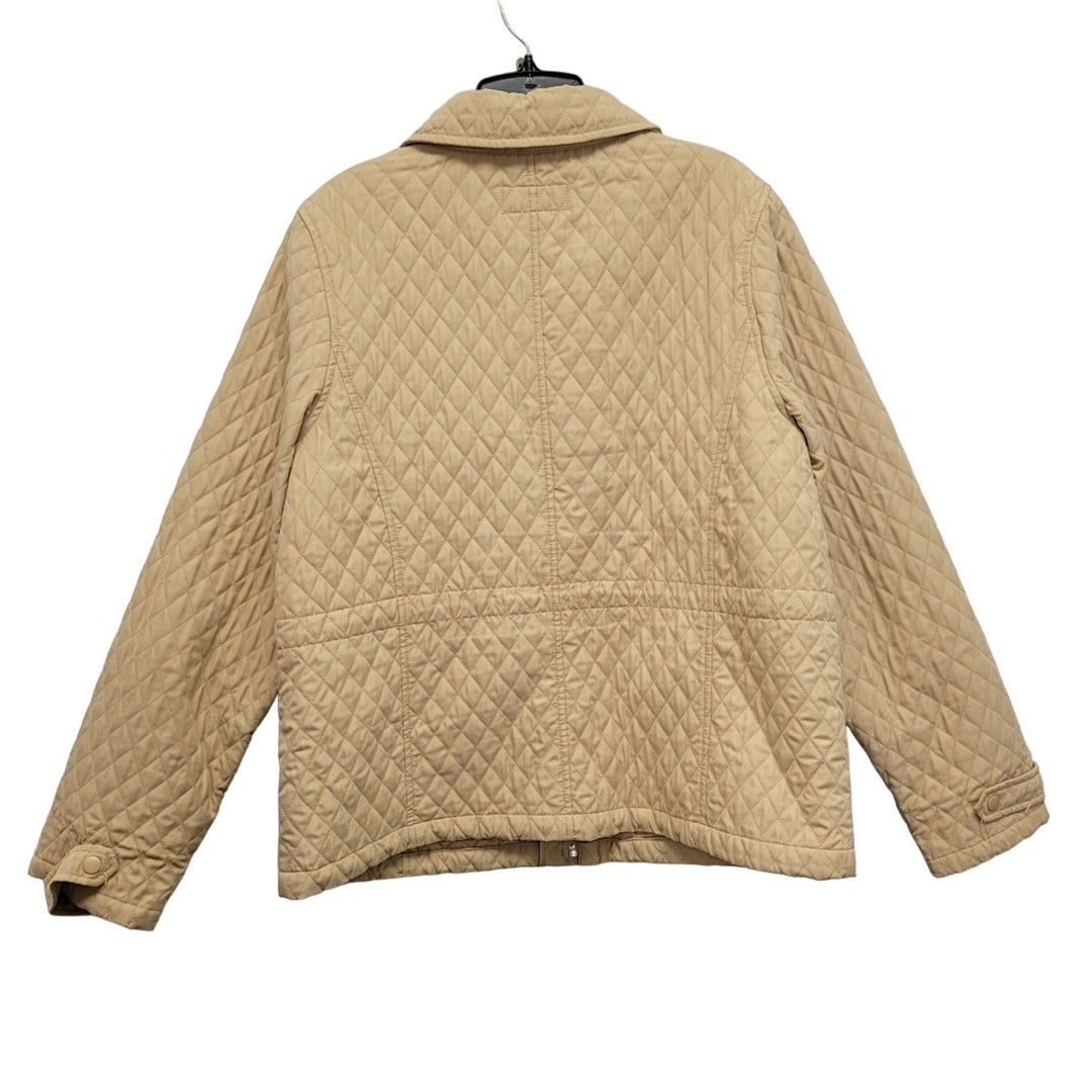 Merona Womens XL 100% Polyester Long Sleeve Quilted Full Zip Snap Up Jacket