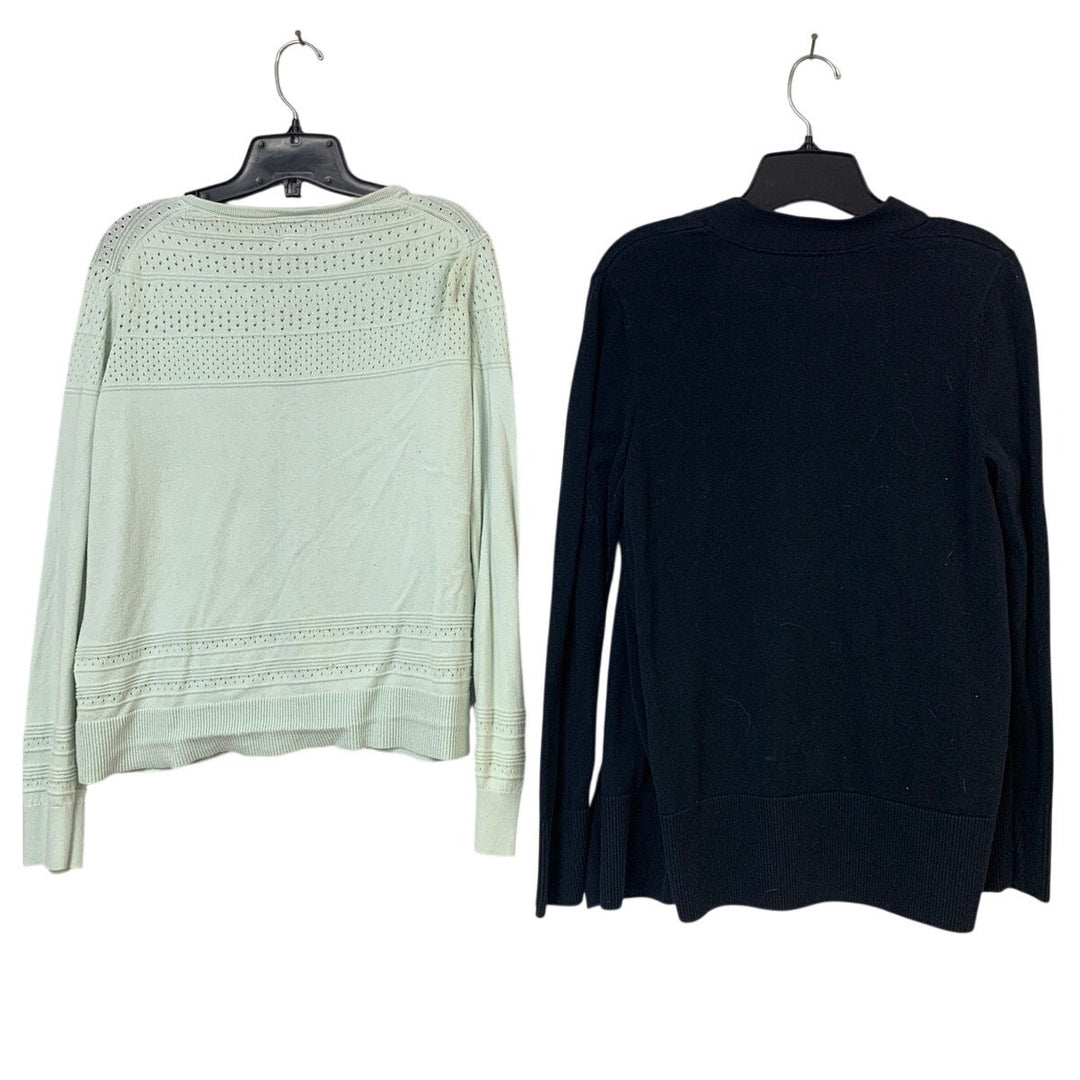 2 Croft &amp; Barrow A New Day Womens Medium Long Sleeve Button Open Cardigans