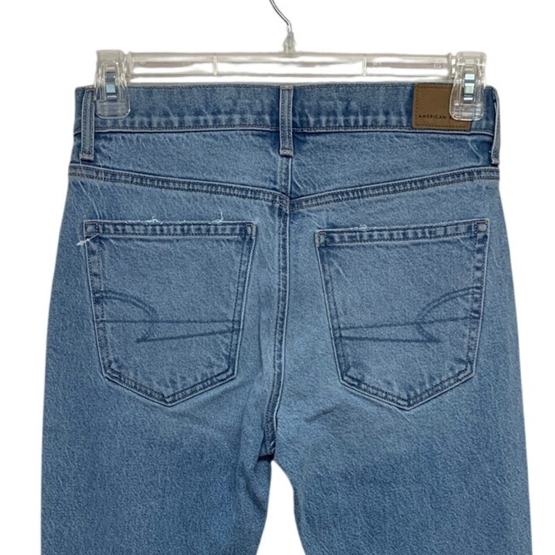 New American Eagle Womens Size 4 Regular Stretch 90s Skinny Denim Blue Jeans