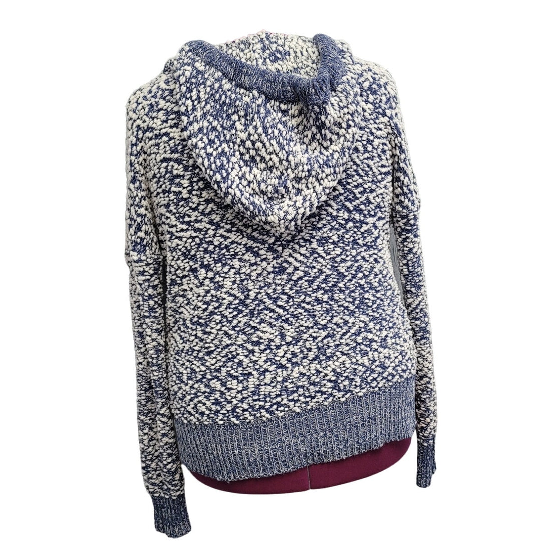 Almost Famous Womens 2X PolyAcrylic Long Sleeve V Neck Knit Hooded Sweater