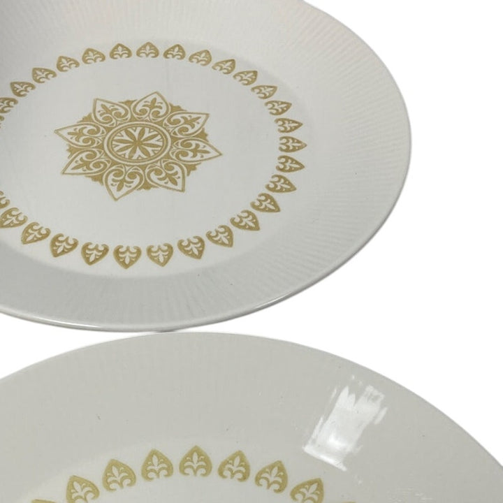 4 Vintage 1960s Sheffield Serenade Solid White Gold 10" Ceramic Dinner Plates