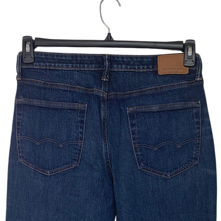 New American Eagle Womens 32X32 Cotton Blend Athletic Fit Dark Denim Blue Jeans