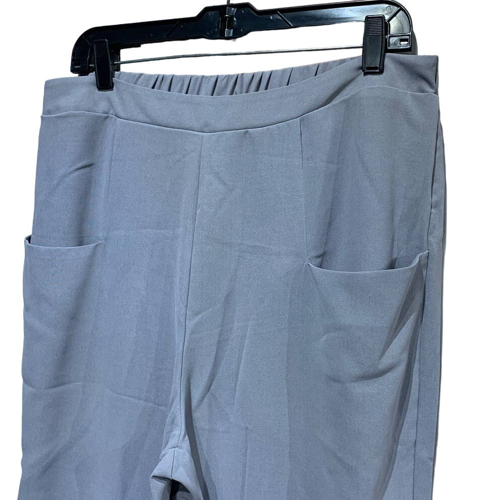 Emery Rose Womens XL Lightweight Powder Gray 100% Polyester Long Career Pants