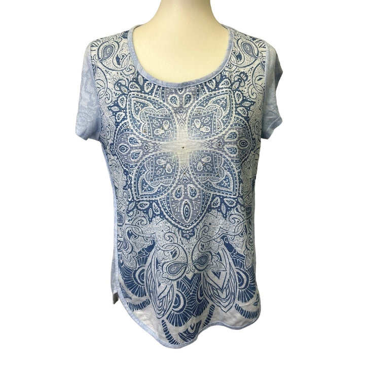 Faded Glory Basic Editions Womens Medium Sparkle Tee Elastic Drawstring Shorts