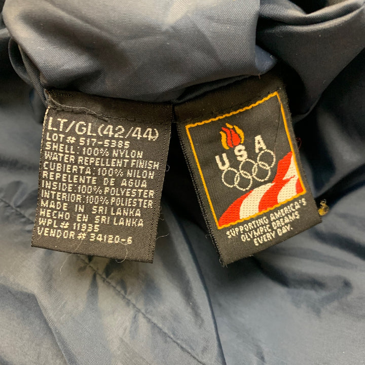 Reversible USA Olympic Mens LT Large Tall Full Zip Hooded Windbreaker Jacket