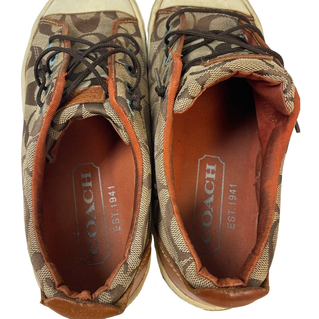 Coach Leatherware Bobbi US Size 6.5 Canvas Upper Elastic Shoestring Sneakers