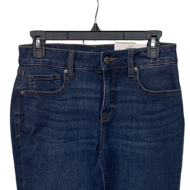 NWT New Womens Style &amp; Co Womens Size 4 Midrise Curvy Capri Denim Blue Jeans