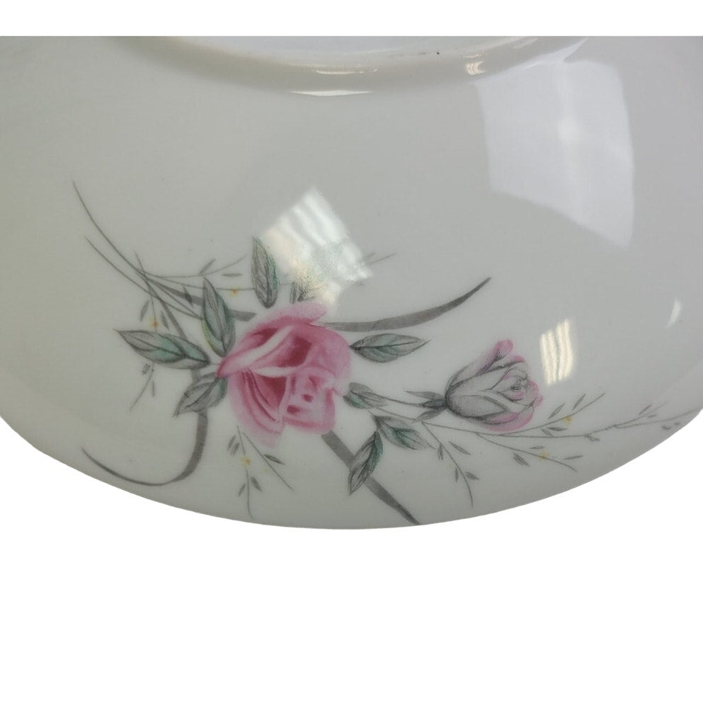 Vintage Golden Rose Flower Gold Rim Fine China Japan Serving Bowl W Lid