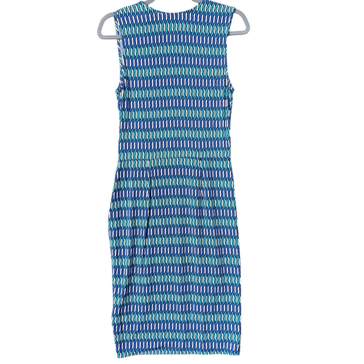 Compass Rose Leota Womens Medium V-Neck Faux Wrap Sleeveless Sheath Dress