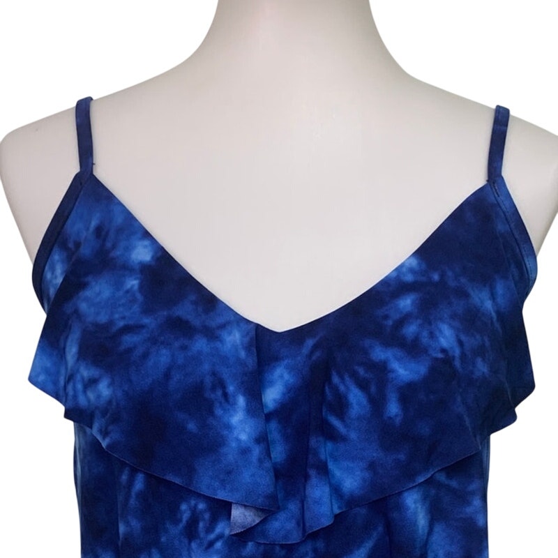NWT New Aqua Green Womens Medium Tie Dye Adjustable Strap Swim Tank Top ONLY