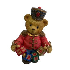 Vintage 1996 Cherished Teddies Jeffrey 176044 Striking Up Another Year Drummer
