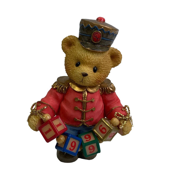 Vintage 1996 Cherished Teddies Jeffrey 176044 Striking Up Another Year Drummer