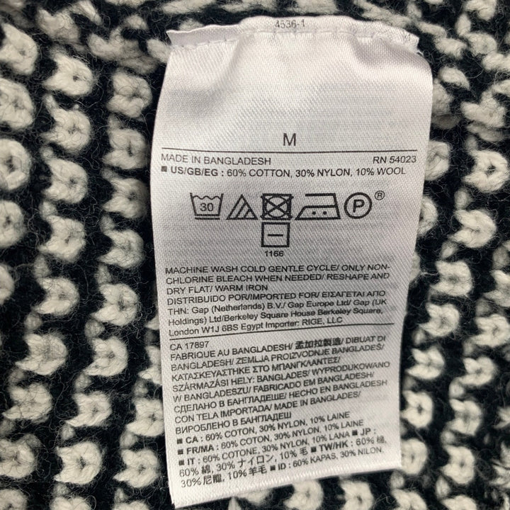 Banana Republic Womens Medium Long Sleeve Square Pattern Crew Neck Knit Sweater
