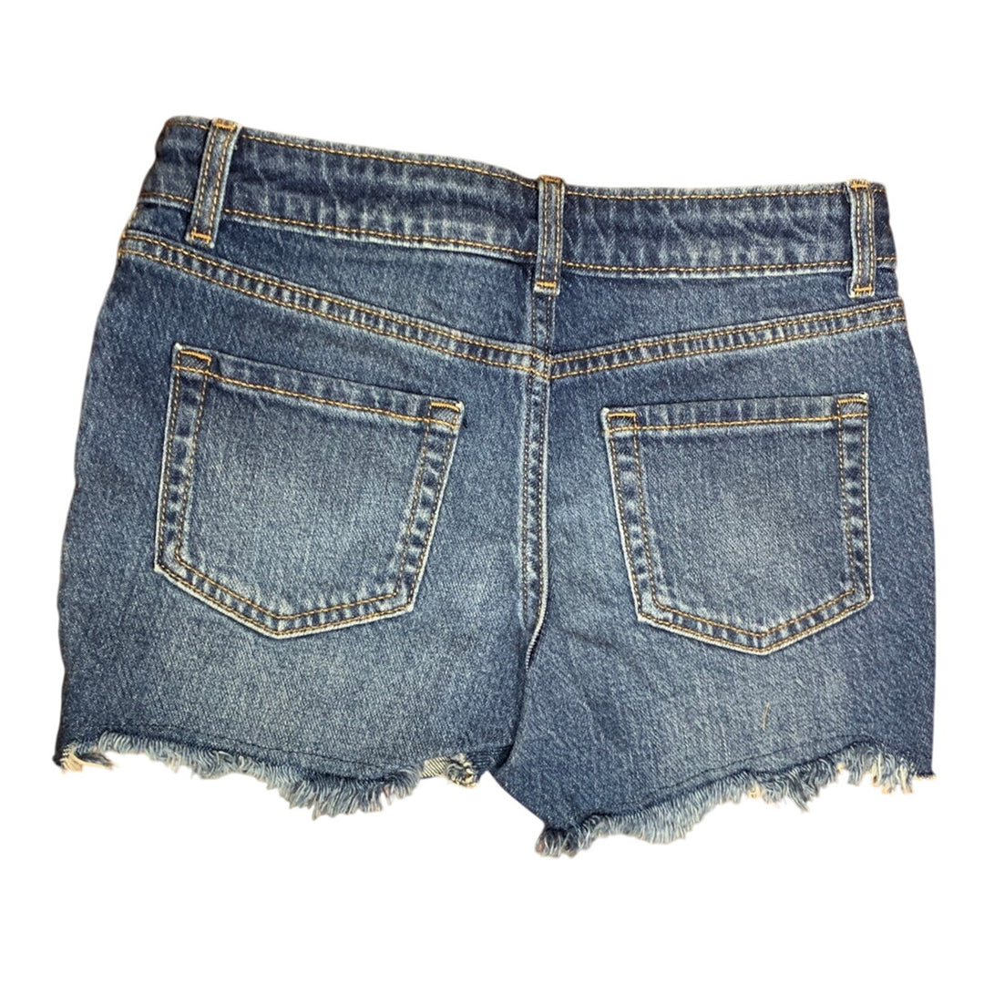 New Cat &amp; Jack Girls XS (4/5) Stretch Cotton Cutoff Denim Blue Jean Shorts
