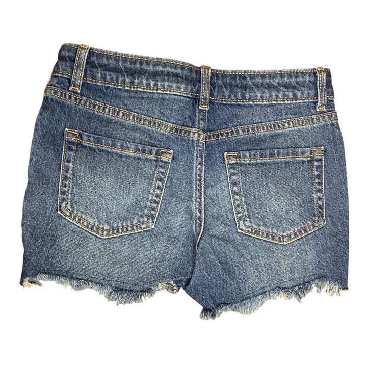 New Cat &amp; Jack Girls XS (4/5) Stretch Cotton Cutoff Denim Blue Jean Shorts