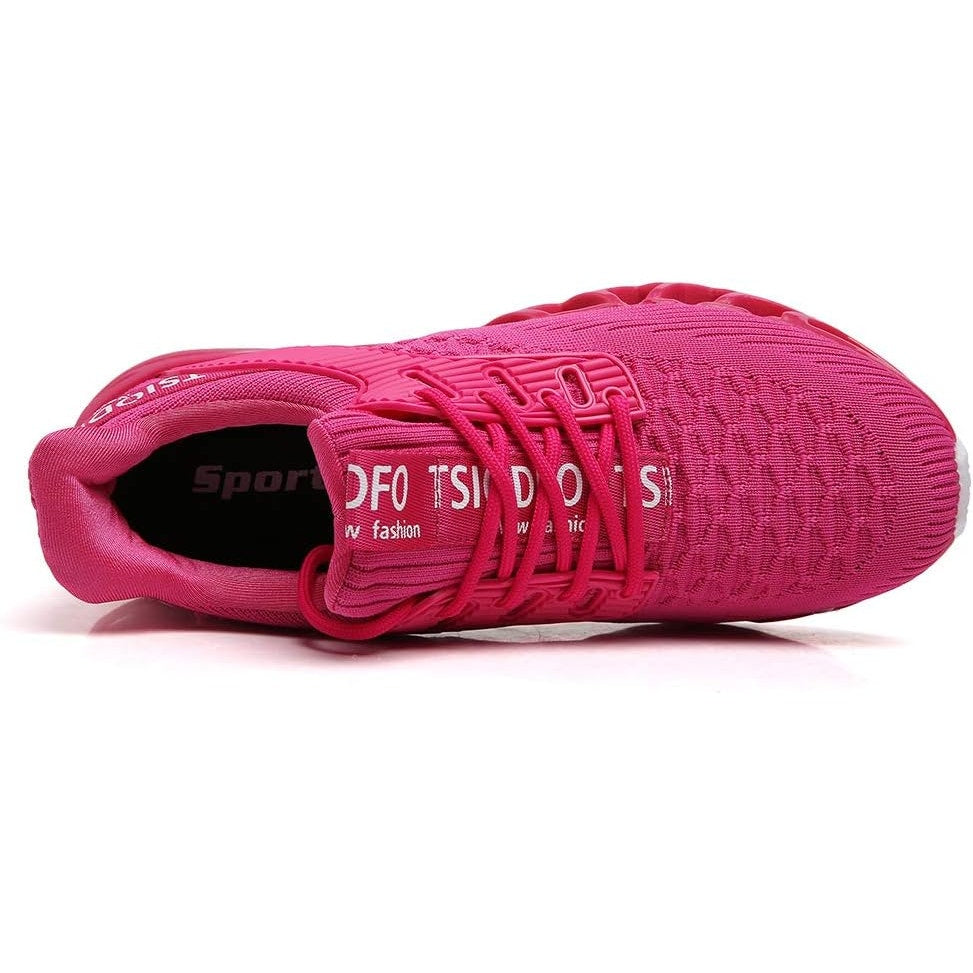 New Tsiodfo Womens Size 11 Hot Pink Lace Up Sport Running Walking Athletic Shoes