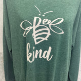 Womens XL Bumble Bee Kind Long Sleeve PolyCotton Long Sleeve Tee w Pockets