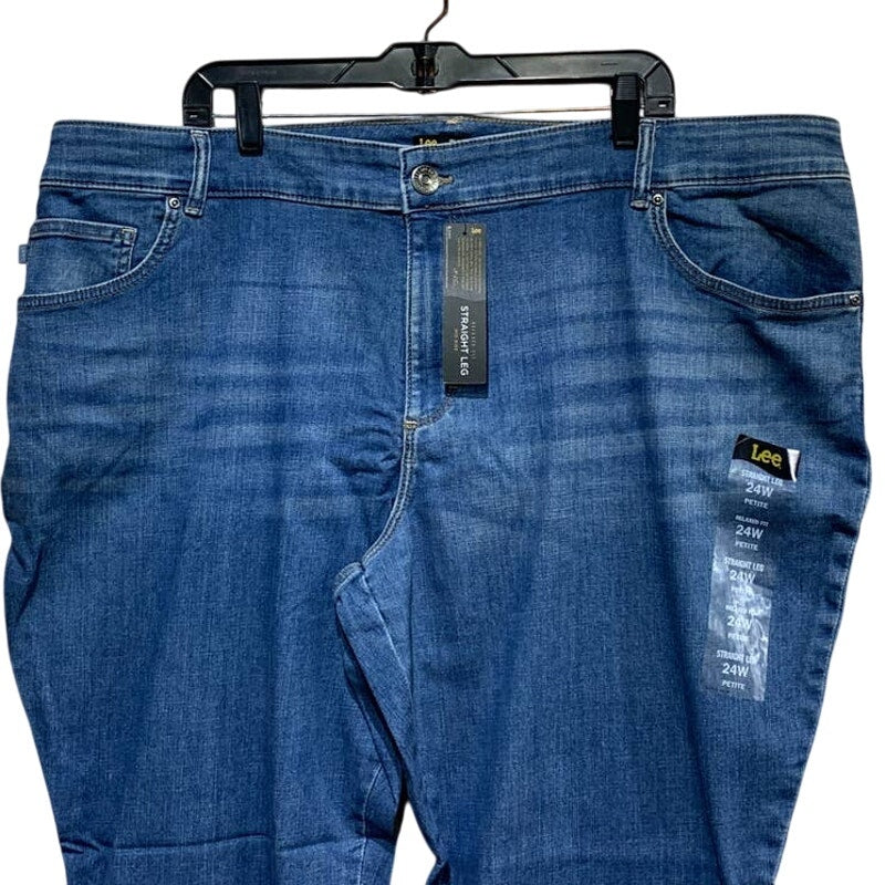 New Lee Womens 24WP Petite Cotton Blend Relaxed Fit Straight Leg Mid Rise Jeans