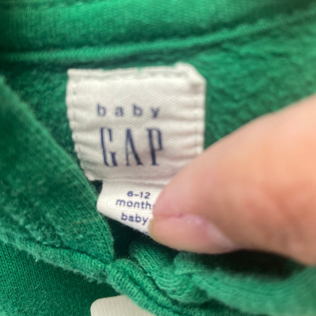 Baby Gap 6-12 Months Zip Front Sweatshirt Hoodie One Piece Sleeper