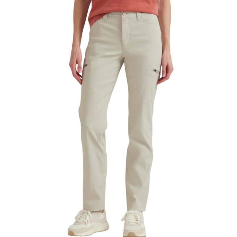 New Eddie Bauer Womens Size 0 Pumice Light Khaki UPF50+ Mid Rise Rainier Pants
