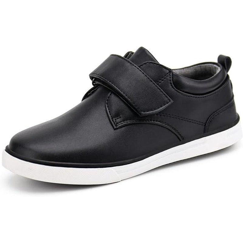 Firelli Boys Size 5 Black Loafers Hook &amp; Loop Closure Round Toe Oxford Shoes