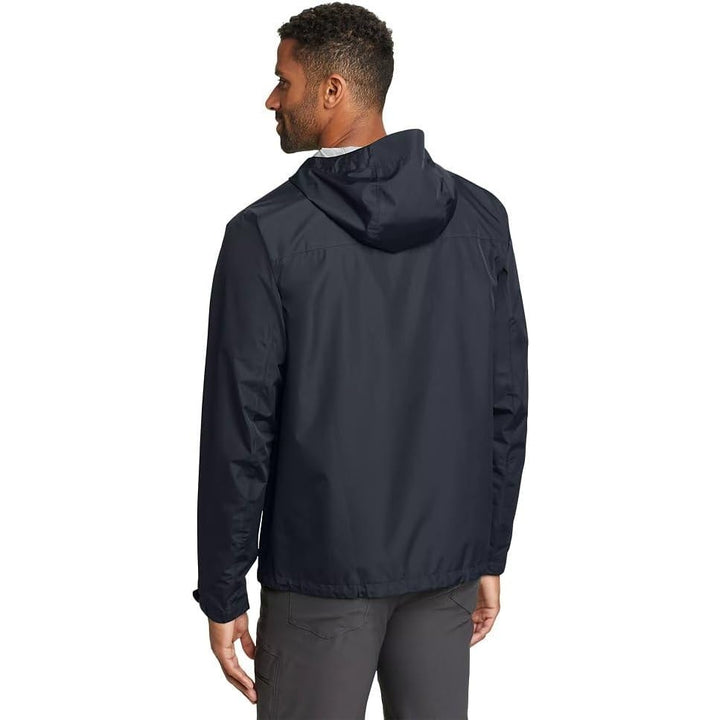 New Eddie Bauer Mens Small Dark Gray Rippac Zip Up Weather Edge Pro Rain Jacket