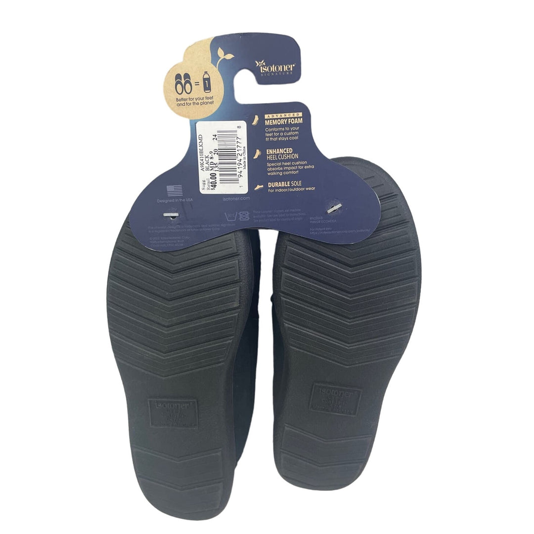 New Isotoner Signature Mens Size 8-9 Med Memory Foam Comfort Moccasin Slippers