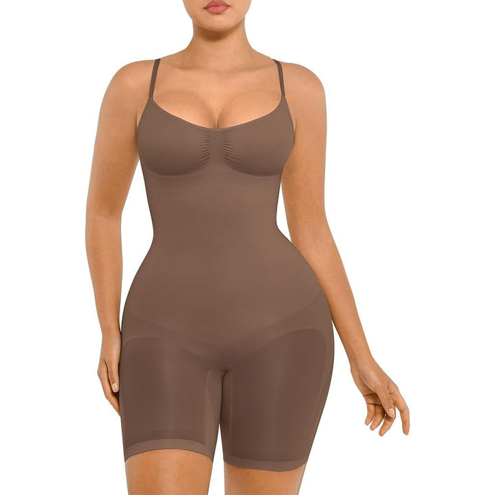 NWT New FeelinGirl Womens XS/S Cocoa Tummy Control Seamless Shapewear Bodysuit