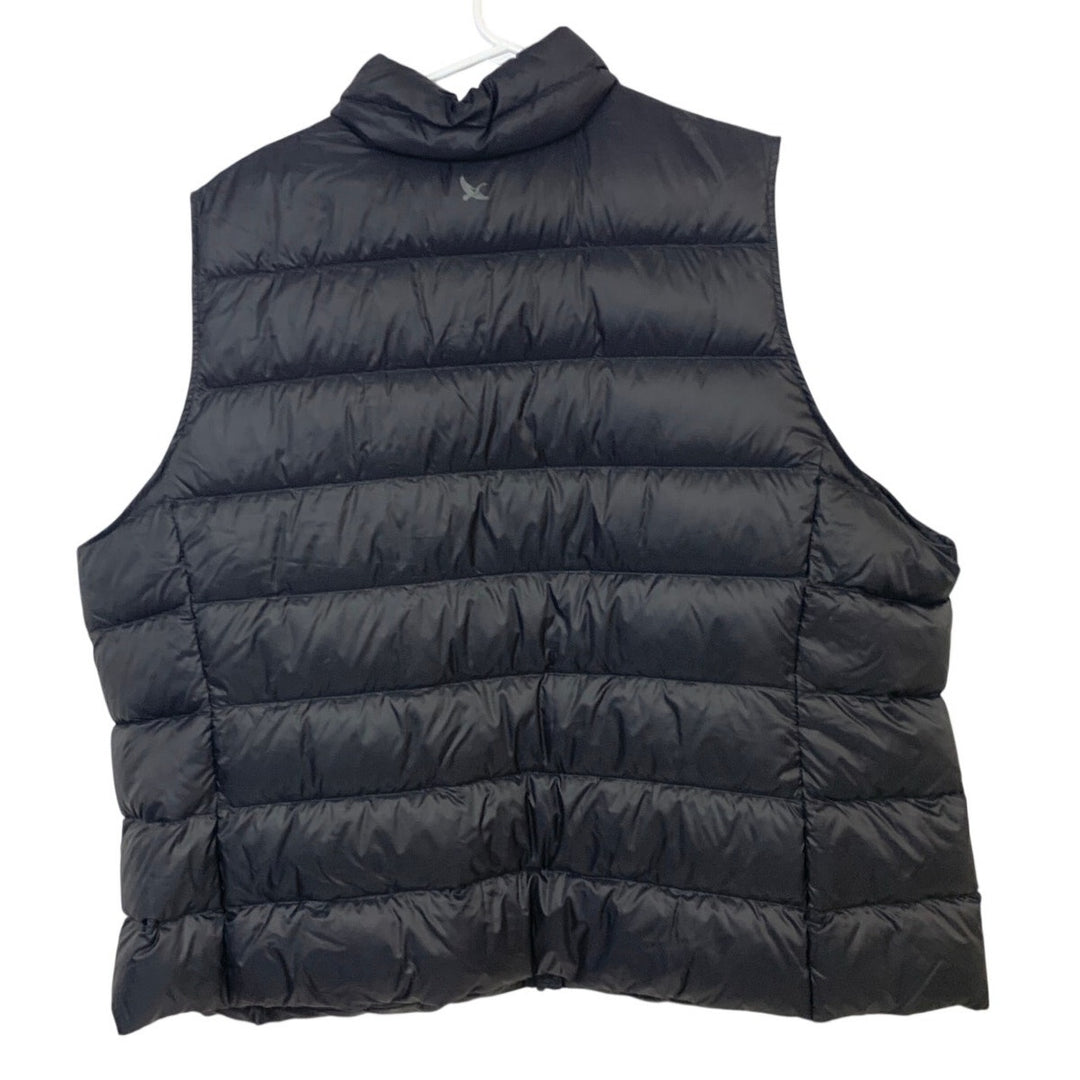 New Eddie Bauer Womens 3X Black 650FP CirrusLite Down Full Zip Puffer Vest