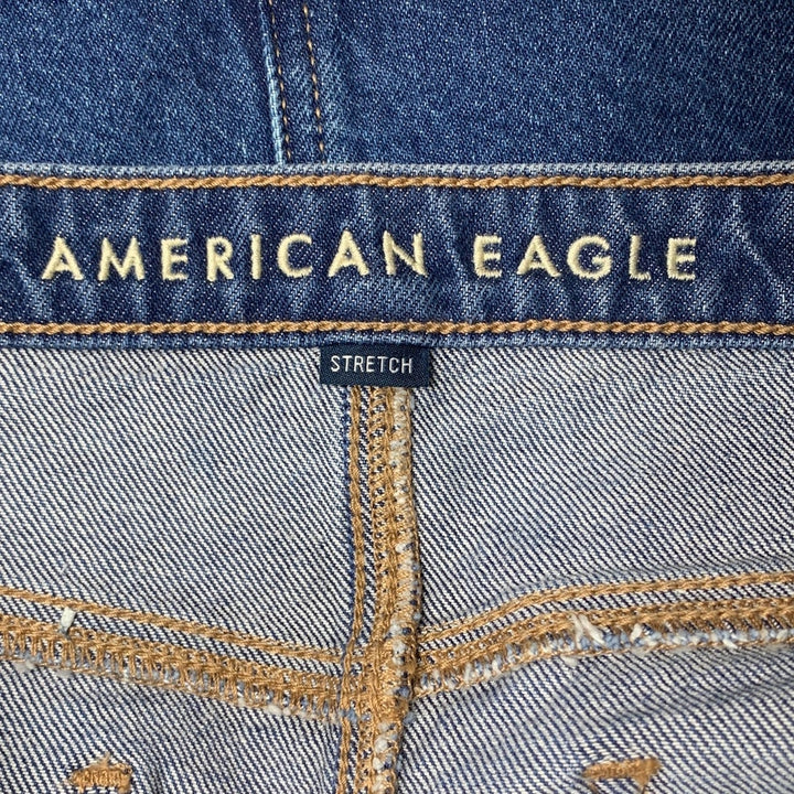 New American Eagle Womens Size 8 Asymmetrical Stretch Denim Blue Jean Skirt