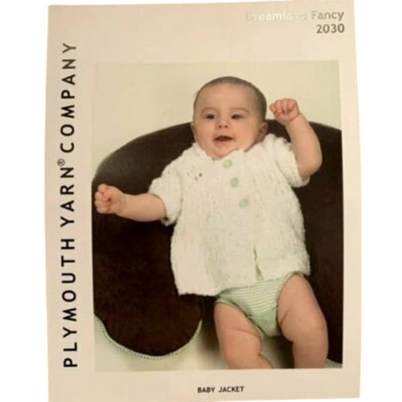 New Plymouth Yarn Co 2030 Dreamland Fancy Baby Jacket Sweater Knitting Pattern