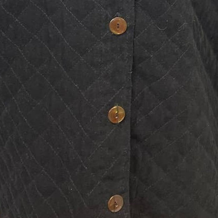 Talbots Womens Medium Super Soft Quilted Long Sleeve Button Up Polyester Jacket