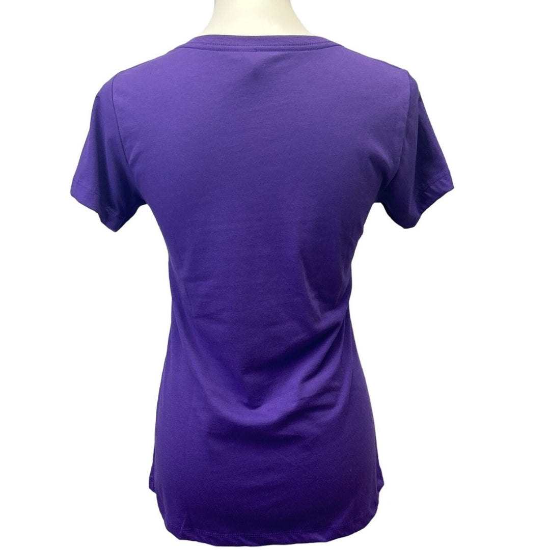 Lot of 3 New Womens Medium Ringspun Cotton Poly Blend V-Neck Short Sleeve Tees