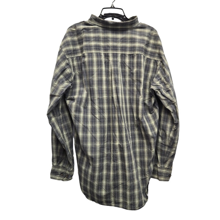 Timberland Mens Large Cotton Plaid Long Sleeve Button Down Shirt w Front Pocket