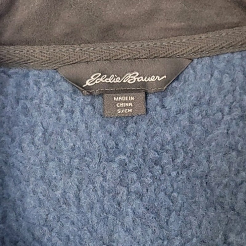 Eddie Bauer Mens Small Polyester Long Sleeve Quarter Zip Knit Pullover Sweater