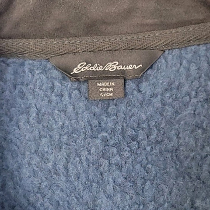 Eddie Bauer Mens Small Polyester Long Sleeve Quarter Zip Knit Pullover Sweater