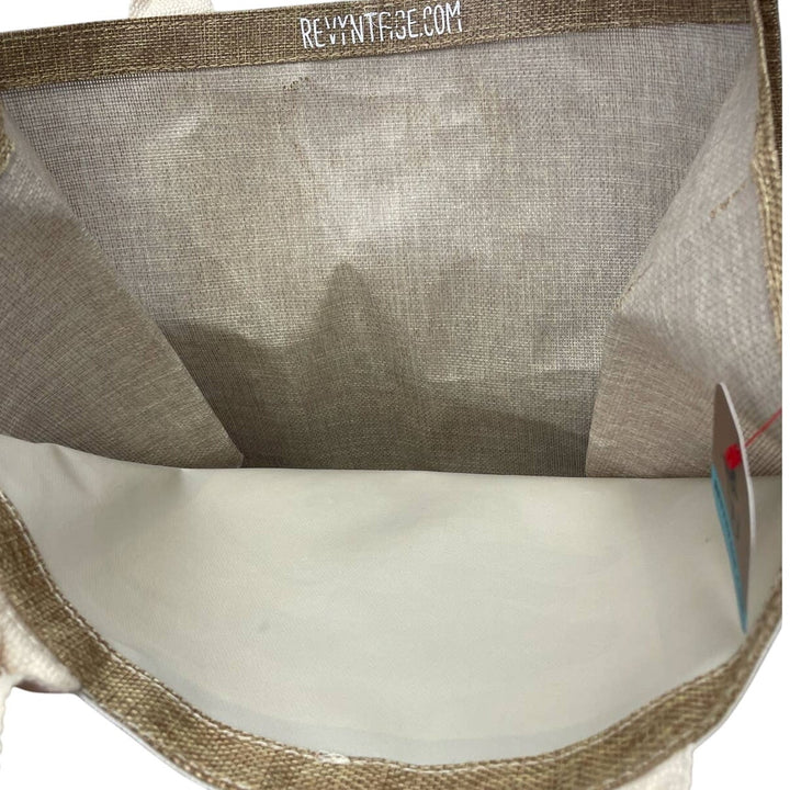 Hand Printed Upcycled Oyster Mushroom Pleurotus Spodoleucus Canvas Tote Bag