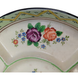 Vintage Made In Japan Floral Fine China Hand Painted Divided Round Serving Dish