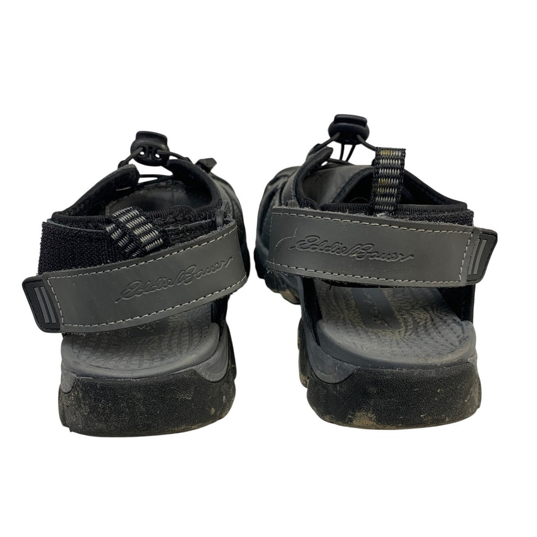 Eddie Bauer Mens Size 9 Gray Sandal Drawstring Lace Adjustable Strap Sandals