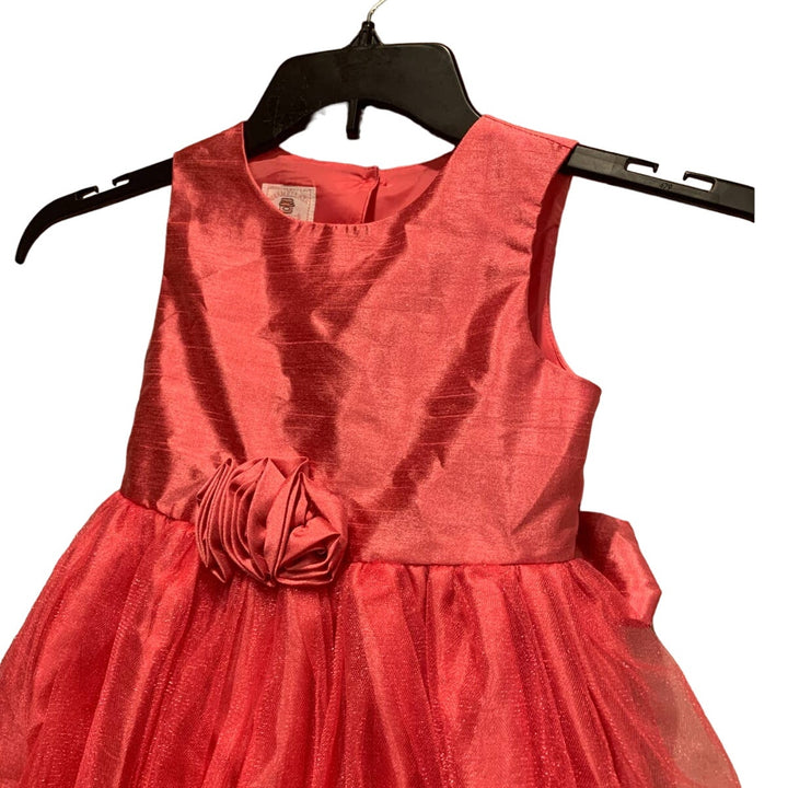 Marmellata Classics Girls Size 6 Easter Spring Flower Girl Pink Tulle Dress