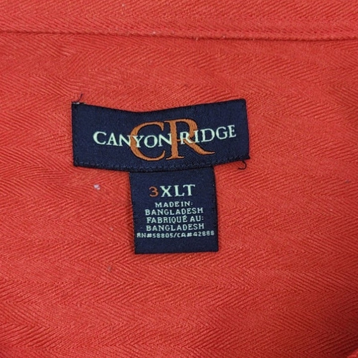 Canyon Ridge Mens 3XLT Polyester Short Sleeve Button Up Shirt w Front Pocket
