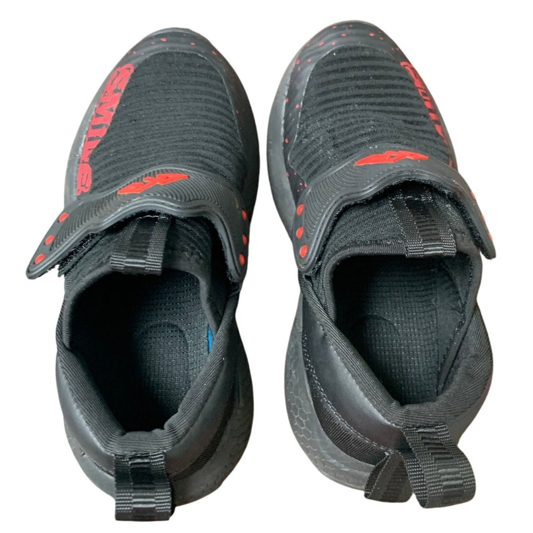 Little Boys 12 Black Red Lightweight Breathable Non Slip Athletic Sneaker Shoes
