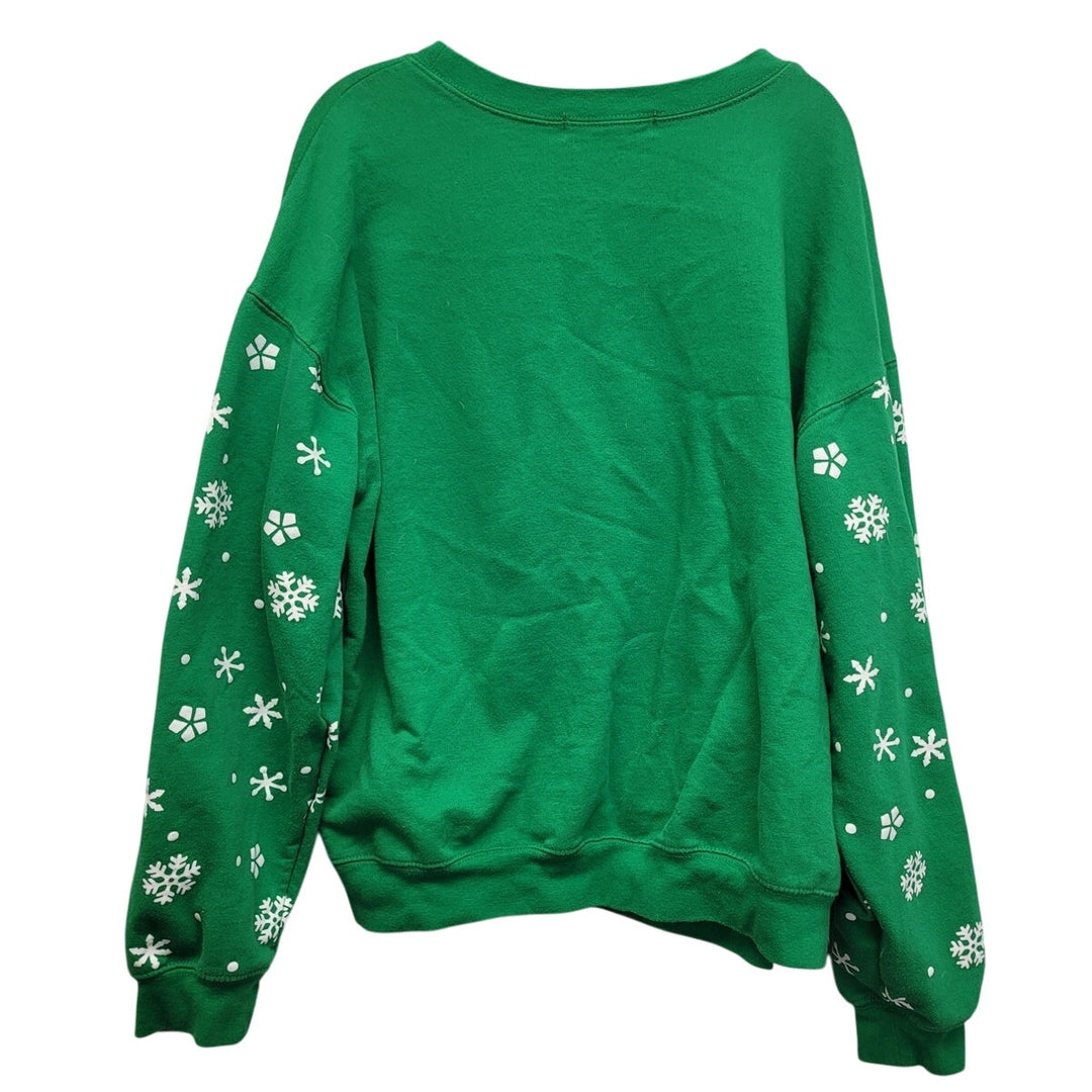 Wound Up Womens XXL Falalala Llama Christmas Snowflake Long Sleeve Sweatshirt