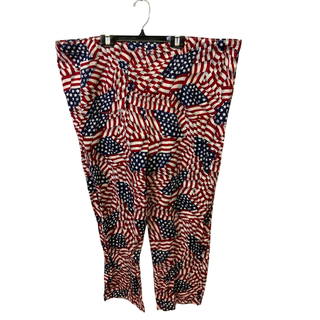 Handmade XL American Flag 100% Cotton Drawstring Long Sleepwear Pants