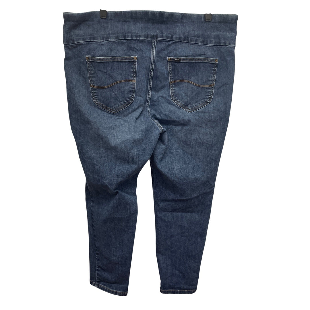 Lee Plus Size 22W Petite Slim Fit Skinny Leg Sculpting Stretch Denim Blue Jeans