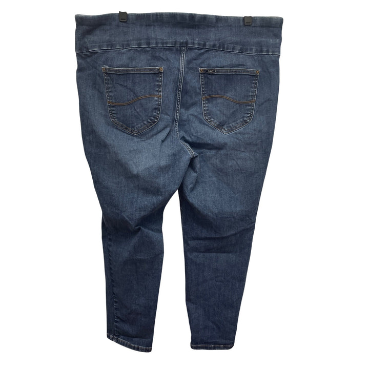 Lee Plus Size 22W Petite Slim Fit Skinny Leg Sculpting Stretch Denim Blue Jeans