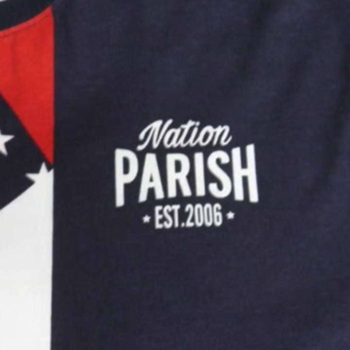 Parish Nation Mens Size 4XL USA Flag Stars Striped Short Sleeve Cotton Tee Shirt