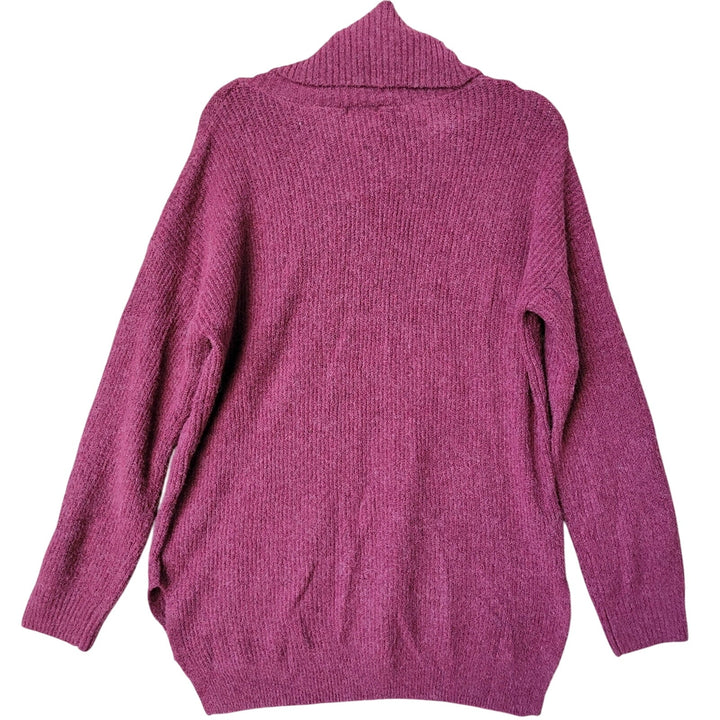 NWT New Hippie Rose Juniors Large Wine Red Turtleneck Polyester Tunic Sweater